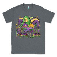 Charcoal Heather mardi gras Classic Tee - MaliasSmallBusiness