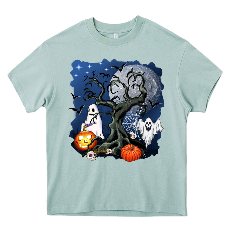 Halloween Tree And Ghosts Heavy Core Tee by AdoDesignShop | Teevron