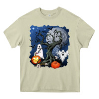 Mossy halloween tree and ghosts Heavy Core Tee - AdoDesignShop