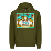 Army Green wranglin mama Premium Hoodie - TumblerDesignByShophia