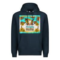 Navy wranglin mama Premium Hoodie - TumblerDesignByShophia