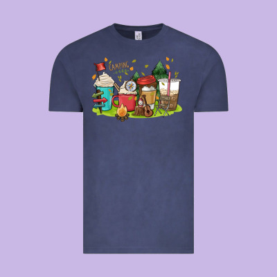 Camp Coffee Drink Vintage Tee Designed By Maliassmallbusiness