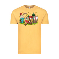 Vintage Mustard camp coffee drink Vintage Tee - MaliasSmallBusiness