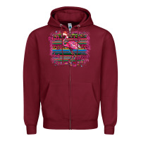 Burgundy Flamingo Christmas Zipper Hoodie - Bettercallsaul