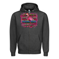 Charcoal Heather Flamingo Christmas Zipper Hoodie - Bettercallsaul