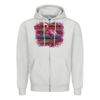 Dove Grey Flamingo Christmas Zipper Hoodie - Bettercallsaul