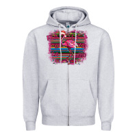 Heather Grey Flamingo Christmas Zipper Hoodie - Bettercallsaul