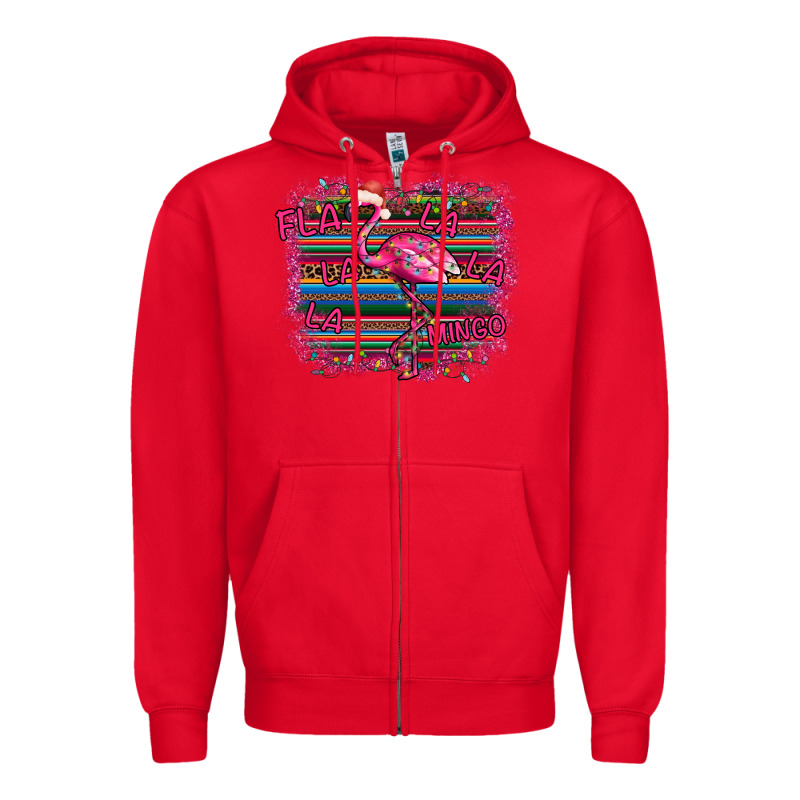 Flamingo Christmas Zipper Hoodie by Bettercallsaul | Teevron