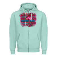 Seafoam Flamingo Christmas Zipper Hoodie - Bettercallsaul