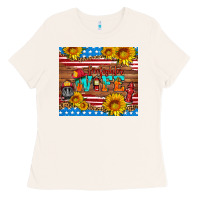 Bone american flag firefighter wife Ladies Tee - HRA Design Shop