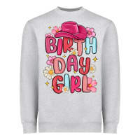 Heather Grey birthday girl Heavyweight Sweatshirt - MaliasSmallBusiness