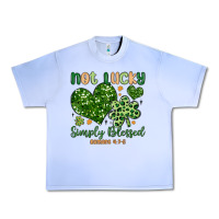 Grape Ice not lucky simply blessed Urban Heavy Tee - MaliasSmallBusiness