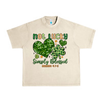 Sandshell not lucky simply blessed Urban Heavy Tee - MaliasSmallBusiness
