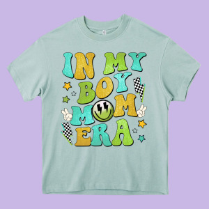 In My Boy Mom Era Heavy Core Tee Designed By Jahusdesignshop