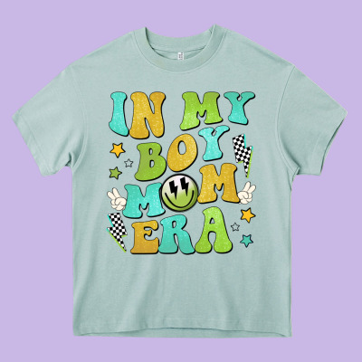 In My Boy Mom Era Heavy Core Tee Designed By Jahusdesignshop