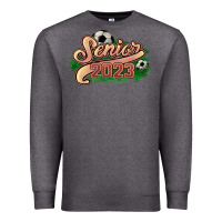 Charcoal Heather Senior 2023 Soccer Premium Sweatshirt - HowdyJamesFarm