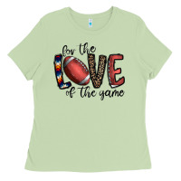 Matcha for the love of the game football Ladies Tee - CowhideDigitalArt