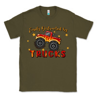 Army Green easily distracted by trucks Classic Tee - MaliasSmallBusiness