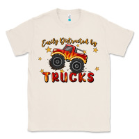 Natural easily distracted by trucks Classic Tee - MaliasSmallBusiness