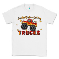 White easily distracted by trucks Classic Tee - MaliasSmallBusiness