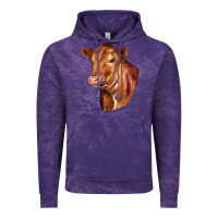 Cloud Purple red angus cattle cow Vintage Hoodie - LillyAllenDesigns