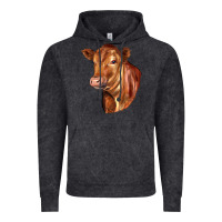 Red Angus Cattle Cow Vintage Hoodie | Teevron