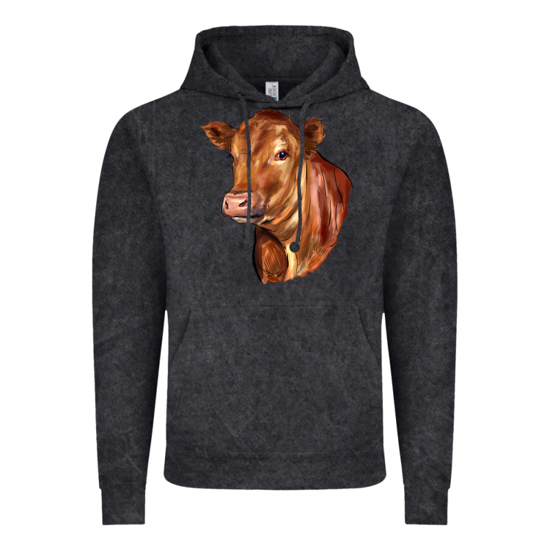 Red Angus Cattle Cow Vintage Hoodie by LillyAllenDesigns | Teevron