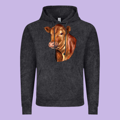 Red Angus Cattle Cow Vintage Hoodie Designed By Lillyallendesigns