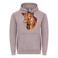 Vintage Zinc red angus cattle cow Vintage Hoodie - LillyAllenDesigns