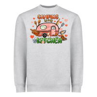 Heather Grey camping is my kitchen Heavyweight Sweatshirt - NancyCooperArtShop
