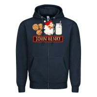 Navy john henry Zipper Hoodie - Bettercallsaul