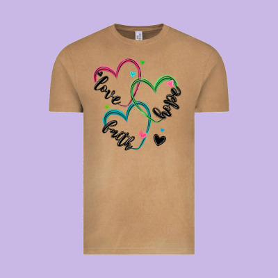 Faith Hope Love Vintage Tee Designed By Maliassmallbusiness