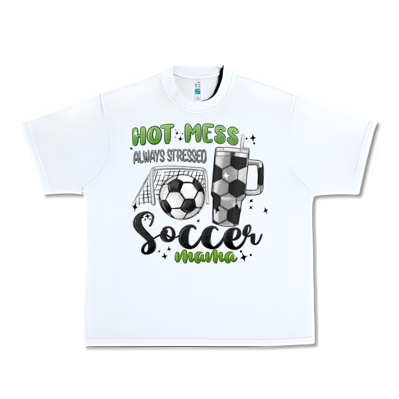 Hot Mess Always Stressed Soccer Mama Stanley Cup Urban Heavy Tee by MaliasSmallBusiness | Teevron