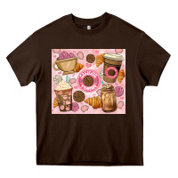 Chocolate Brown cafecito y chisme. Heavy Core Tee - JahusDesignShop
