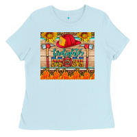 Baby Blue firefighter mom Ladies Tee - HRA Design Shop