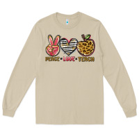 Mushroom peace love teach Long Sleeve Tee - NancyCooperArtShop