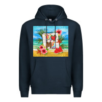 Navy summer mama Premium Hoodie - TumblerDesignByShophia
