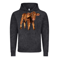 Red Angus Calf Vintage Hoodie | Teevron