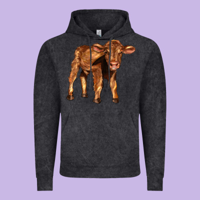 Red Angus Calf Vintage Hoodie Designed By Lillyallendesigns