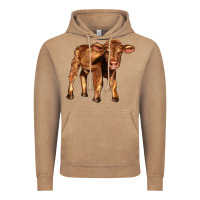 Vintage Coffee red angus calf Vintage Hoodie - LillyAllenDesigns