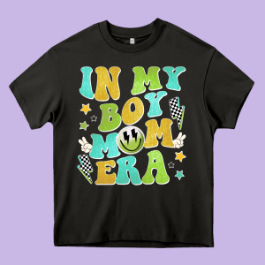 In My Boy Mom Era Heavy Core Tee Designed By Jahusdesignshop