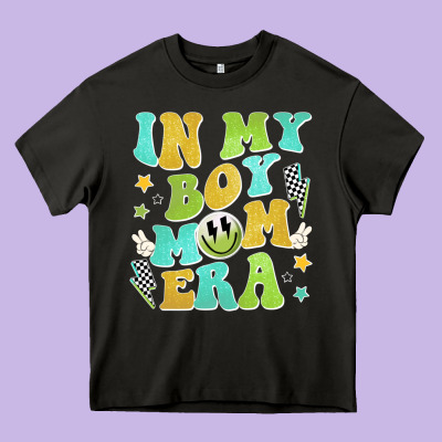 In My Boy Mom Era Heavy Core Tee Designed By Jahusdesignshop