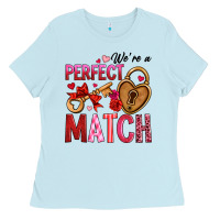 Baby Blue we're a perfect match Ladies Tee - OliviaCreatesArt