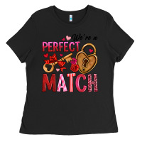 Black we're a perfect match Ladies Tee - OliviaCreatesArt