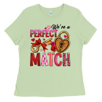 Matcha we're a perfect match Ladies Tee - OliviaCreatesArt