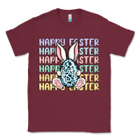 Burgundy happy easter Classic Tee - MaliasSmallBusiness
