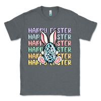 Charcoal Heather happy easter Classic Tee - MaliasSmallBusiness