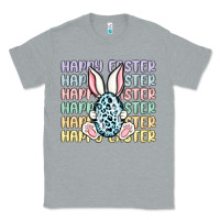 Heather Grey happy easter Classic Tee - MaliasSmallBusiness