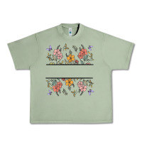 Oil Green wildflower your text here Urban Heavy Tee - MaliasSmallBusiness