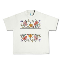 Pistachio wildflower your text here Urban Heavy Tee - MaliasSmallBusiness